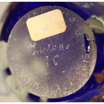 Flacon bleu et or en verre de LUZORO 96