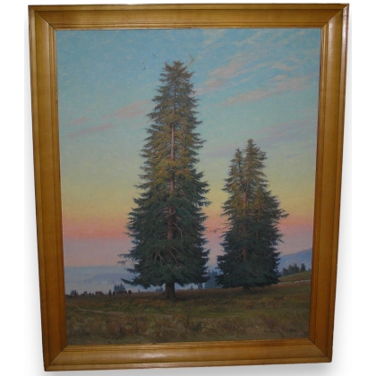 Tableau \"Deux sapins\".