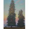 Paintings | Painting: ‘Two Fir Trees’. Moinat SA  – Antiques and home décor