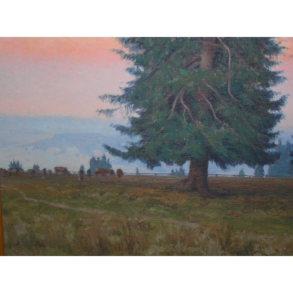 Paintings | Painting: ‘Two Fir Trees’. Moinat SA  – Antiques and home décor