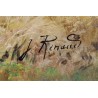 Tableau \"Chien de chasse\" signé J RENAUD