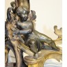 Paire de chenets Louis XV aux chérubins
