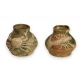 Paire de vases Crabe et Ecrevisse en porcelaine