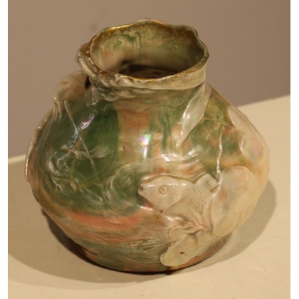 Paire de vases Crabe et Ecrevisse en porcelaine