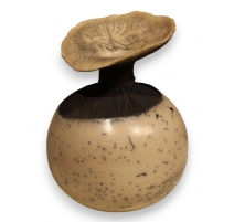 Vase boule en céramique signé CS