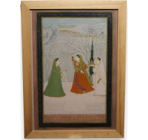 Gravure indienne "Trois femmes"