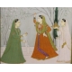 Gravure indienne "Trois femmes"