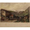 Engraving entitled ‘Swiss Cottage’ by C. STANFIELD
