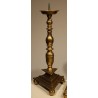 A pair of bronze candlesticks