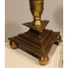 A pair of bronze candlesticks