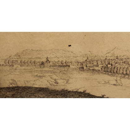 Engraving: ‘View of Geneva towards St Jean’