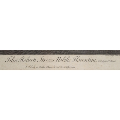 Engraving: ‘Filia Roberti Strozzi Nobilis Florentini’