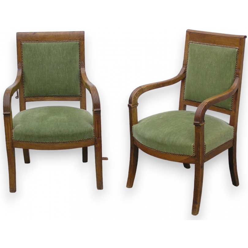 Paire de fauteuils Directoire.