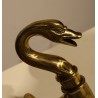 Polished brass swan-neck tap