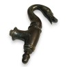 Antique-finish brass swan-neck tap