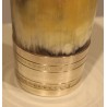 Horn and silver-plated metal cup