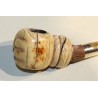 Pipe made of bone, wood and silver-plated metal
