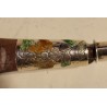 Pipe made of bone, wood and silver-plated metal