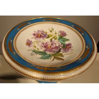 Suite de 3 présentoirs en porcelaine de Paris