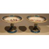 Suite de 3 présentoirs en porcelaine de Paris