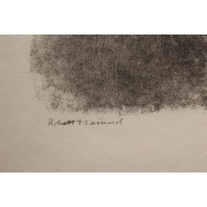 Gravure "Renardeaux se poursuivant" signée HAINARD