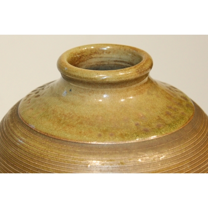 Vases pansu en céramique émaillé signé B S III/90
