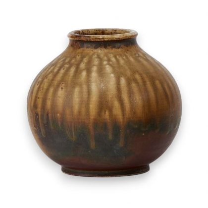 Vases pansu en céramique émaillé signé BONIFAS 76