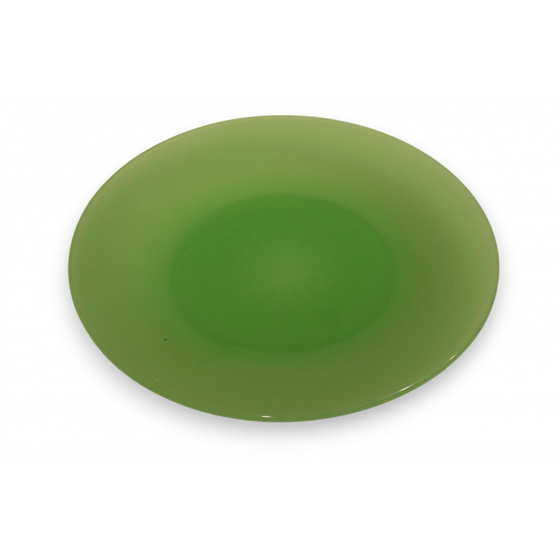 Green opaline plate