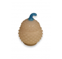 Bonbonnière ananas en opaline blanche et bleue