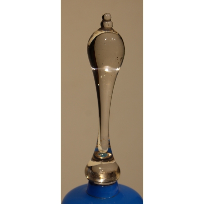 Clear and blue glass bell jar