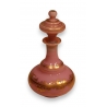 Flacon en opaline rose avec rehauts d'or
