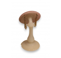 Porte-chapeaux en opaline blanche et rose