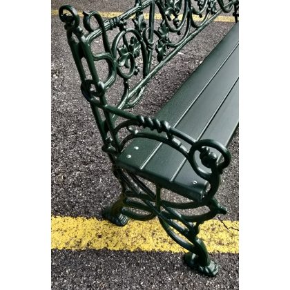 Banc \"Lierre\" en fonte d\'aluminium verte