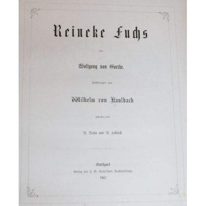 Livre "Reineke Fuchs" par Wolfgang von GOETHE