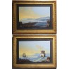 Paire de gouaches napolitaines