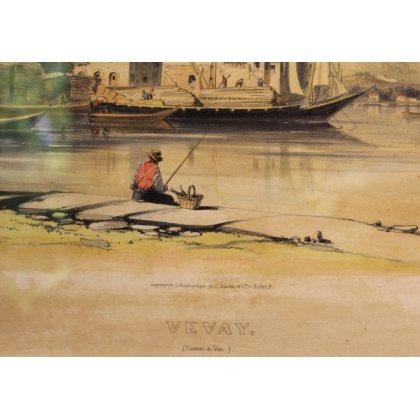 Engraving entitled ‘Vevay’ by DANDIRAN