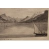 Engraving entitled ‘View of the entrance to Valais’ by BREMDOIN