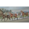 Gouache "Chevaux", signée.  sur Moinat SA  - Antiquités décoration -  Gouaches, Aquarelles, Pastels