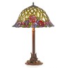Lampe style Tiffany, décor roses