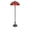 Lampadaire style Tiffany, abat-jour rouge