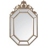 Miroir à parcloses octogonal avec fronton