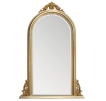Miroir en forme d'arche avec fronton