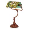 Tiffany-style desk lamp, with green floral design