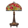 Lampe style Tiffany, abat-jour coquelicots