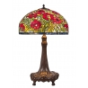 Lampe style Tiffany, abat-jour coquelicots