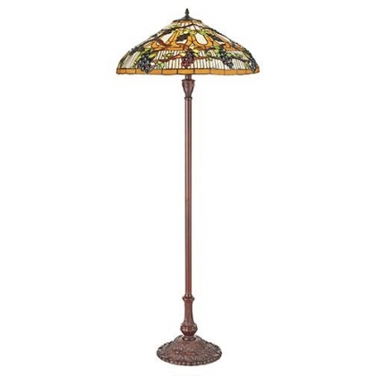 Lampadaire style Tiffany, abat-jour Raisins