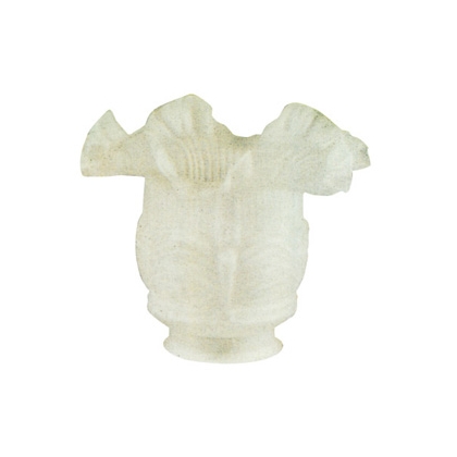 Tulipe en verre blanc satiné