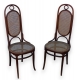 Paire de chaises n°17 signées Thonet