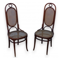 Paire de chaises n°17 signées Thonet