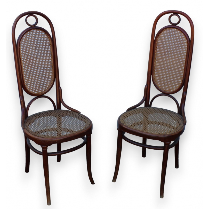 Paire de chaises n°17 signées Thonet